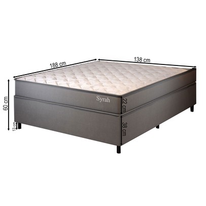 Cama Box Casal Syrah Cinza - Vian