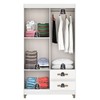 Guarda-Roupa Solteiro Dória 4 Portas 2 Gavetas Branco - Pnr Móveis