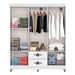 Guarda-Roupa Solteiro Essenza 6 Portas 2 Gavetas Branco - Pnr Móveis