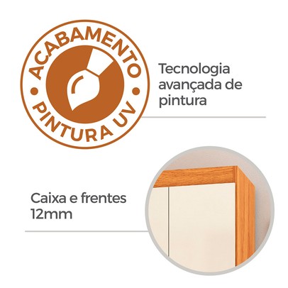 Guarda-Roupa Solteiro Essenza 6 Portas 2 Gavetas Branco - Pnr Móveis