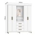 Guarda-Roupa Fiore 4 Portas 3 Gavetas Branco - Pnr Móveis
