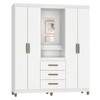 Guarda-Roupa Fiore 4 Portas 3 Gavetas Branco - Pnr Móveis