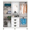 Guarda-Roupa Fiore 4 Portas 3 Gavetas Branco - Pnr Móveis