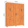 Guarda-Roupa Solteiro Basile 8 Portas 2 Gavetas Cinamomo - Pnr Móveis