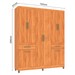 Guarda-Roupa Solteiro Basile 8 Portas 2 Gavetas Cinamomo - Pnr Móveis