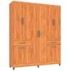 Guarda-Roupa Solteiro Basile 8 Portas 2 Gavetas Cinamomo - Pnr Móveis