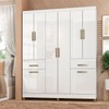 Guarda-Roupa Solteiro Basile 8 Portas 2 Gavetas Branco - Pnr Móveis