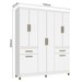 Guarda-Roupa Solteiro Basile 8 Portas 2 Gavetas Branco - Pnr Móveis
