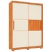 Guarda-Roupa Solteiro Lume 2 Portas 3 Gavetas Cinamomo/Off White - Pnr Móveis