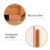 Guarda-Roupa Solteiro Lume 2 Portas 3 Gavetas Cinamomo/Off White - Pnr Móveis