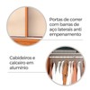 Guarda-Roupa Solteiro Lume 2 Portas 3 Gavetas Cinamomo/Off White - Pnr Móveis