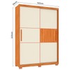 Guarda-Roupa Solteiro Lume 2 Portas 3 Gavetas Cinamomo/Off White - Pnr Móveis