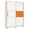 Guarda-Roupa Solteiro Lume 2 Portas 3 Gavetas Branco - Pnr Móveis