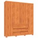 Guarda-Roupa Casal Farnese 4 Portas 6 Gavetas Cinamomo - Pnr Móveis