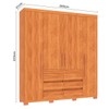 Guarda-Roupa Casal Farnese 4 Portas 6 Gavetas Cinamomo - Pnr Móveis