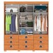 Guarda-Roupa Casal Rovere 3 Portas 9 Gavetas Cinamomo/Off White - Pnr Móveis
