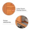 Guarda-Roupa Casal Rovere 3 Portas 9 Gavetas Branco - Pnr Móveis
