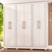 Guarda-Roupa Casal Fiorini 6 Portas 4 Gavetas Branco - Pnr Móveis