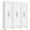 Guarda-Roupa Casal Fiorini 6 Portas 4 Gavetas Branco - Pnr Móveis