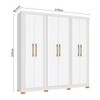 Guarda-Roupa Casal Fiorini 6 Portas 4 Gavetas Branco - Pnr Móveis
