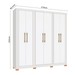 Guarda-Roupa Casal Fiorini 6 Portas 4 Gavetas Branco - Pnr Móveis
