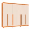 Guarda-Roupa Casal Finesse 6 Portas 8 Gavetas 100% Mdf Cinamomo/Off White - Pnr Móveis