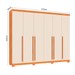 Guarda-Roupa Casal Finesse 6 Portas 8 Gavetas 100% Mdf Cinamomo/Off White - Pnr Móveis