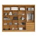 Guarda-Roupa Casal Monterey 2 Portas 4 Gavetas 100% Mdf com Espelho Peroba/Off White - Mademarques