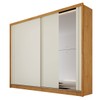 Guarda-Roupa Casal Monterey 2 Portas 4 Gavetas 100% Mdf com Espelho Peroba/Off White - Mademarques