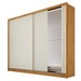 Guarda-Roupa Casal Monterey 2 Portas 4 Gavetas 100% Mdf com Espelho Peroba/Off White - Mademarques
