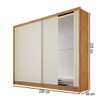 Guarda-Roupa Casal Monterey 2 Portas 4 Gavetas 100% Mdf com Espelho Peroba/Off White - Mademarques