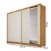 Guarda-Roupa Casal Monterey 2 Portas 4 Gavetas 100% Mdf com Espelho Peroba/Off White - Mademarques