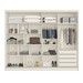 Guarda-Roupa Casal Monterey 2 Portas 4 Gavetas 100% Mdf com Espelho Off White/Peroba - Mademarques