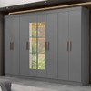 Guarda-Roupa Paris 8 Portas 4 Gavetas com Espelho Onix - Maxel