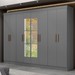Guarda-Roupa Paris 8 Portas 4 Gavetas com Espelho Onix - Maxel