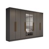 Guarda-Roupa Casal Odisseia 8 Portas 4 Gavetas com Espelho Onix - Panorama Móveis