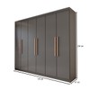 Guarda-Roupa Casal Odisseia 6 Portas 2 Gavetas Onix - Panorama Móveis