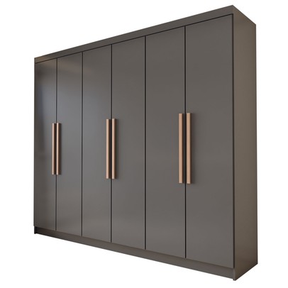 Guarda-Roupa Casal Odisseia 6 Portas 2 Gavetas Onix - Panorama Móveis