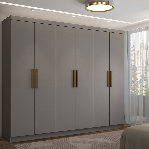 Guarda-Roupa Casal Odisseia 6 Portas 2 Gavetas Onix - Panorama Móveis