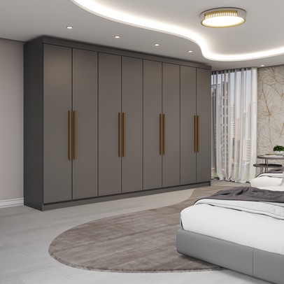 Guarda-Roupa Casal Odisseia 8 Portas 4 Gavetas Onix - Panorama Móveis