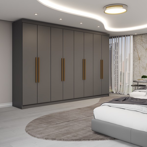 Guarda-Roupa Casal Odisseia 8 Portas 4 Gavetas Onix - Panorama Móveis