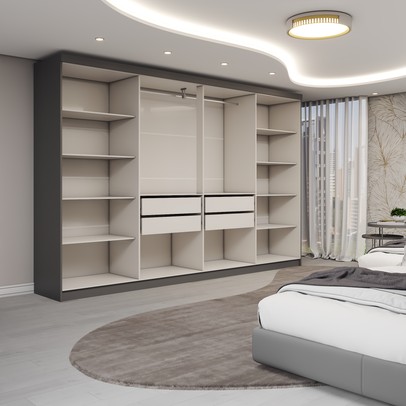 Guarda-Roupa Casal Odisseia 8 Portas 4 Gavetas Onix - Panorama Móveis