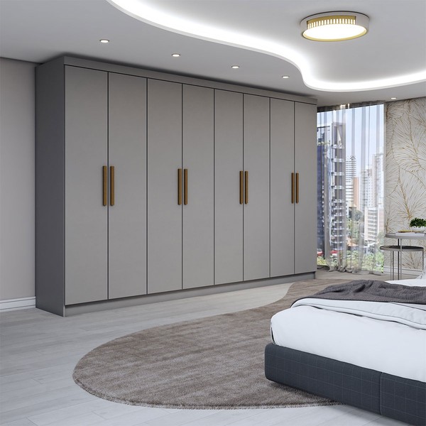 Guarda-Roupa Casal Odisseia 8 Portas 4 Gavetas Onix - Panorama Móveis