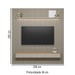 Painel para TV Até 85 Polegadas 3 Portas 1 Prateleira Ripado Tauri/Gris Fosco 810010304 - Linea Brasil