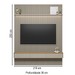 Painel para TV Até 85 Polegadas 3 Portas 1 Prateleira Ripado Tauri/Gris Fosco 810010303 - Linea Brasil