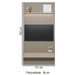 Painel para TV Até 60 Polegadas 2 Portas 1 Prateleira Ripado Tauri/Gris Fosco 810010301 - Linea Brasil