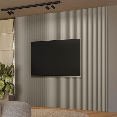 Painel para TV Até 85 Polegadas Ripado Gris Fosco 810010152 - Linea Brasil