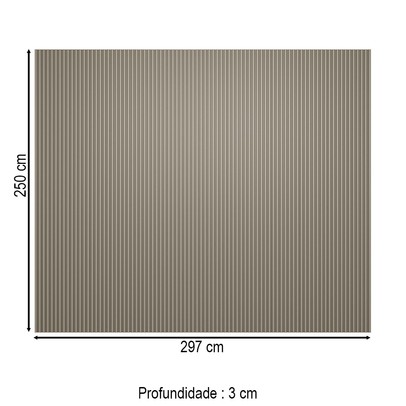 Painel para TV Até 85 Polegadas Ripado Gris Fosco 810010152 - Linea Brasil