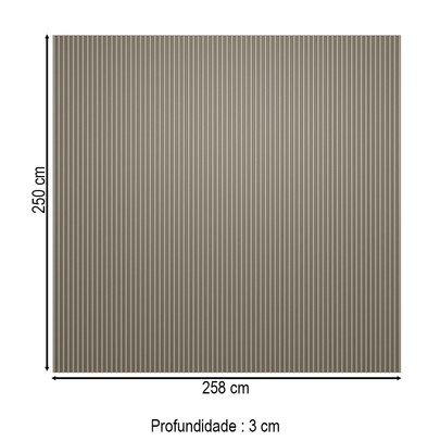 Painel para TV Até 85 Polegadas Ripado Gris Fosco 810010151 - Linea Brasil