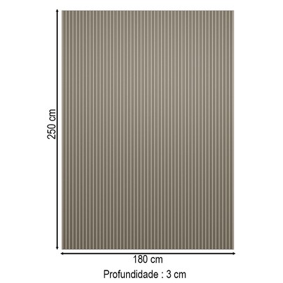 Painel para TV Até 75 Polegadas Ripado Gris Fosco 810010149 - Linea Brasil